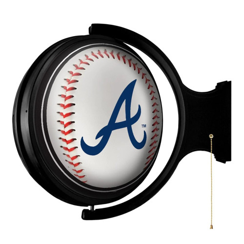 ATL, Atlanta, Braves, Baseball, Original, Round, Rotating, Lighted, Wall, Sign, MBATLB-115-31, The Fan-Brand, MLB, 704384950332