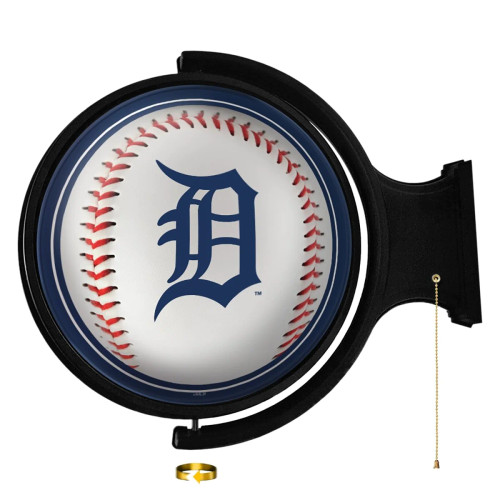 DET, Detroit, Tigers, Baseball, Original, Round, Rotating, Lighted, Wall, Sign, MBDETT-115-31, The Fan-Brand, MLB, 704384950165