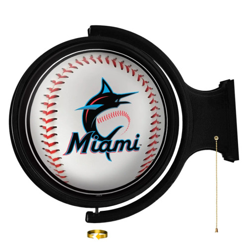 MIA, FL, Marlins, Baseball, Original, Round, Rotating, Lighted, Wall, Sign, MBMIAM-115-31, The Fan-Brand, MLB, 704384951100