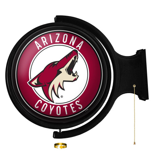 NHARIZ-115-01, ARI, Arizona, Coyotes, Original, Round, Rotating, Lighted, Wall, Sign, NHARIZ-115-01, NHL, The Fan-Brand, 686082113953