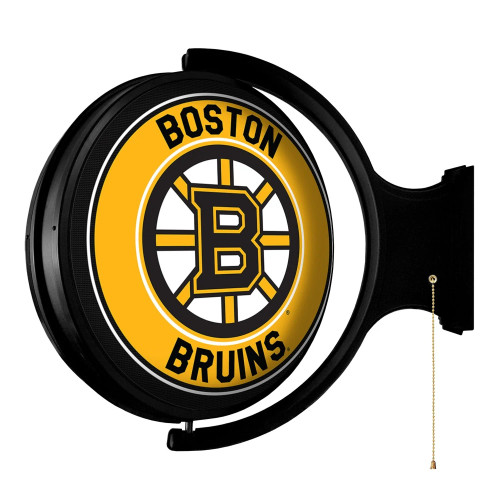 NHBOST-115-01, Boston, Bruins, BOS, Original, Round, Rotating, Lighted, Wall, Sign, NHBOST-115-01, NHL, The Fan-Brand, 686082113496