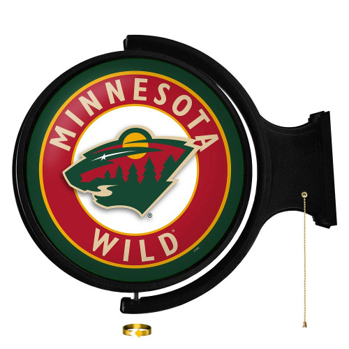 NHMINN-115-01, MN, MIN, Minnesota, Wild, Original, Round, Rotating, Lighted, Wall, Sign, NHMINN-115-01, NHL, The Fan-Brand, 686878994544