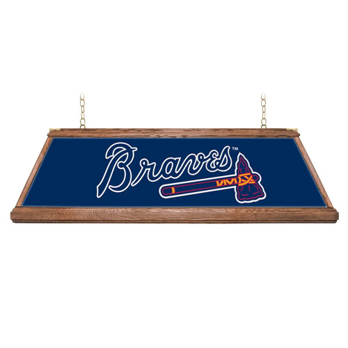 MBBRAVES-330-01A, ATL, Atlanta, Braves, Premium, Wood, Billiard, Pool, Table, Light, Lamp, MLB, The Fan-Brand, "A" Version, 704384965411