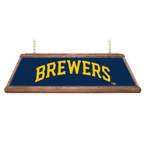 Milwaukee Brewers: Premium Wood Pool Table Light "A" Version