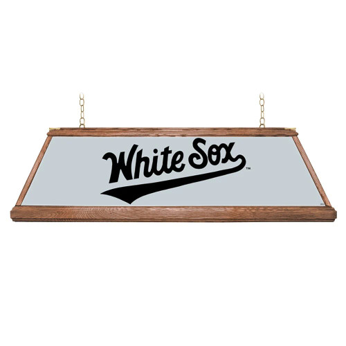 MBWHITE SOX-330-01B, Chicago, Chi, White, Sox, CHIC, Whitesox, Premium, Wood, Billiard, Pool, Table, Light, Lamp, MLB, The Fan-Brand, "B" Version, 704384966807