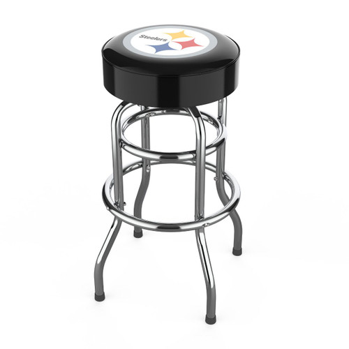 Pittsburgh, Steelers, PIT, 30", Chrome, Bar, Stool, 680-1004, 26-1001, NFL, Imperial, 720801323886