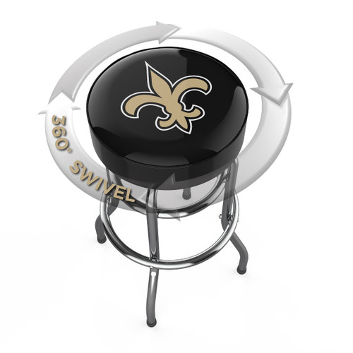 North Orleans Saints 30" Chrome Bar Stool