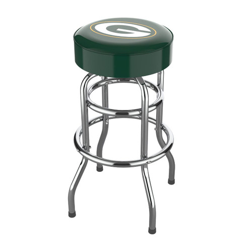 Green, Bay, Packers, 30", Chrome, Bar, Stool, 680-1001, 720801323855, Imperial, GB
