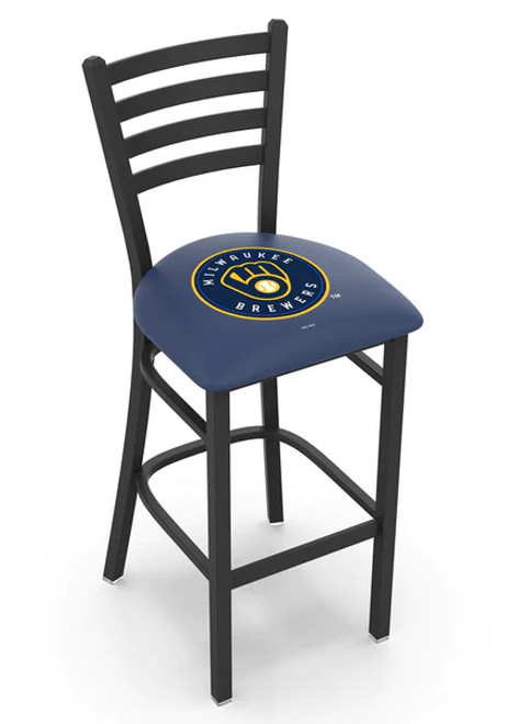 Milwaukee, Brewers, Stationary, Bar, Counter, Stool, 25", 30", L004, L00425MLBMil, L00430MLBMil, MIL, MLB, Holland, Bar Stool