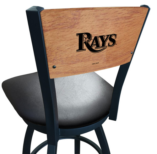 Tampa Bay, Rays, L038, Laser, Engraved, Wood, Back, Counter, Bar, Stool, Black, Vinyl, Seat, Holland Bar Stool, L03825MedMplAMLBTamBlkVinyl, 071235077099, L03830BWMedMplAMLBTamBlkVinyl, 071235084516, L03836BWMedMplAMLBTamBlkVinyl, 071235085216, TB, TBR, Devil