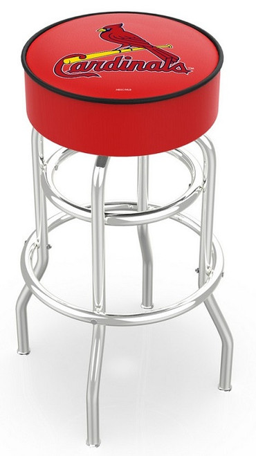 St. Louis, Cardinals, L7C1, Chrome, Bar, Counter, swivel, Bar, Stool, Holland Bar Stool, MLB, Man, Fan, Cave, L7C125MLBStL, 071235018863, L7C130MLBStL, 071235019211, STL, Cards, L7C1XXMLBStL