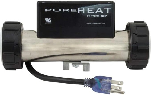 Pure Heat, Inline, 120V, 1500W, Universal, Bath, Heater, PH101-15UV-S, Spa, Hot Tub, HydroQuip