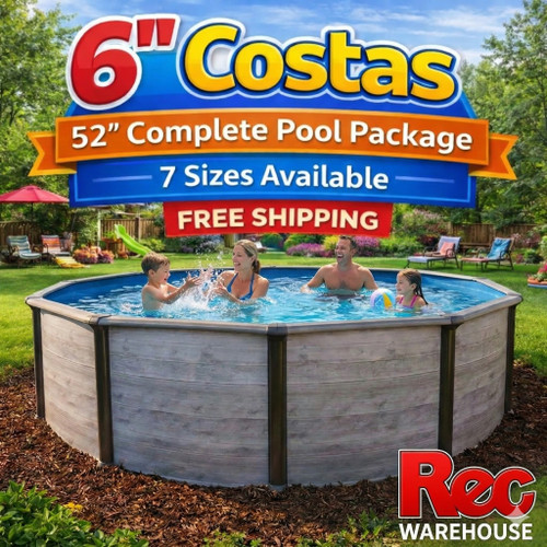 6", Costas, 52", Complete, Pool, Package, 7 Sizes,  Available, FREE SHIPPING, 797410004840, 727272234031 , 727272180499