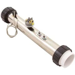 HydroQuip 0809, 4.0kW Flo-Thru Heater Assembly 26-0809-5S-K - Angle View