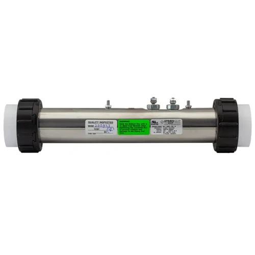 Cal Spa 2001, 2.5kW Flo-Thru Heater Assembly 26-2001-3S-K - Front View