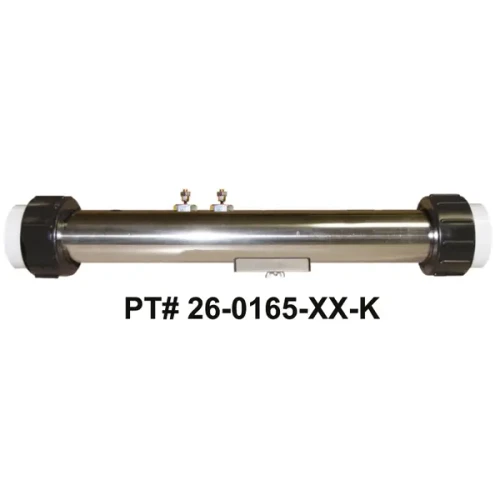 Cal Spa Replacement 0165, 4.0kW Flo-Thru Heater Assembly 26-0165-5S-K - Front view