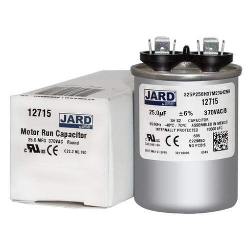 【chirorunn商品】 Round Run Capacitor, 25 uF x 370 VAC , 12715