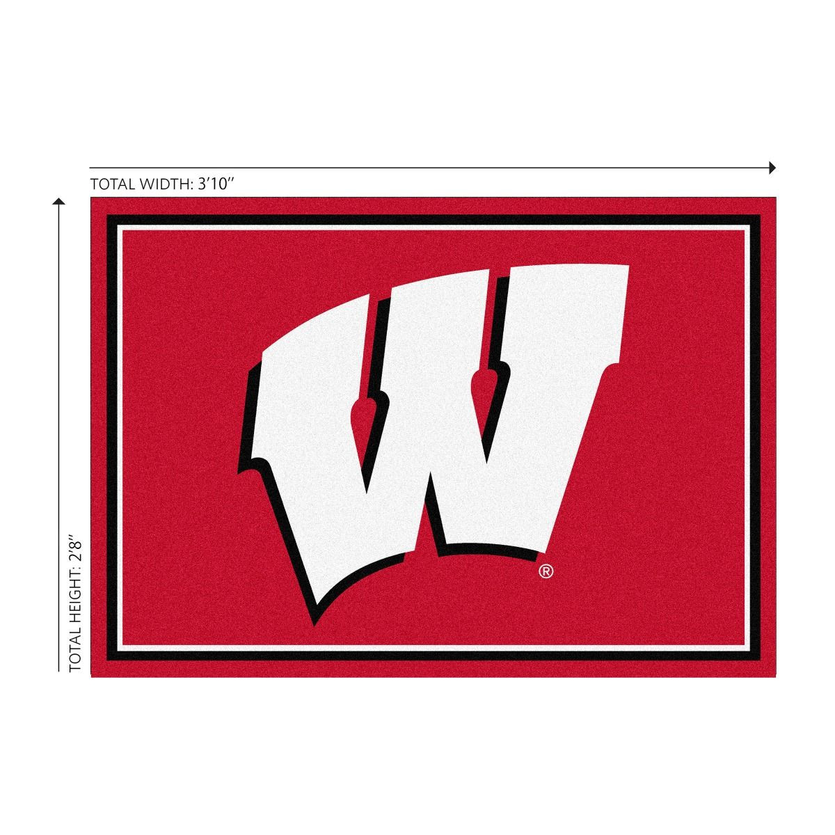 ウイスコンシン大学 バジャーズ バッキー ラグ Wisconsin Badgers 3x4 Entry Rug