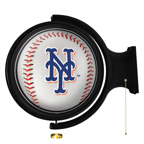 New York Mets: Baseball - Original Round Rotating Lighted Wall Sign ...
