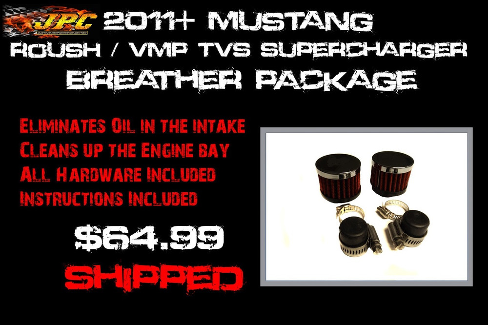 JPC- 2011+ GT/Boss Breather Package for Roush/VMP TVS Supercharger