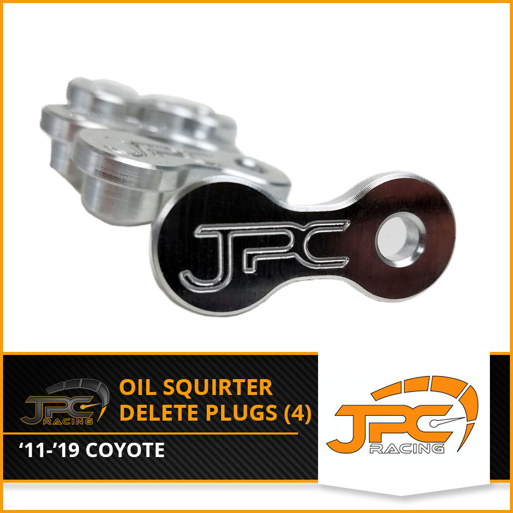 JPC Billet Oil Squirter Delete Plugs (2011-2019 Coyote Engine) set