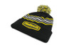 Haltech Stripe beanie with pom pom
