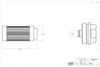 Aeromotive 40 Micron Red Fuel Filter with 3/8 NPT Ports & Cellulose Element