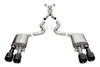 Corsa 20-22 Ford Mustang GT500 3.0in Dual Rear Exit Catback w/ Twin 5.0in Black Carbon Fiber Tips