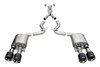 Corsa 20-22 Ford Mustang GT500 3.0in Dual Rear Exit Catback w/ Twin 5.0in Polished Carbon Fiber Tips