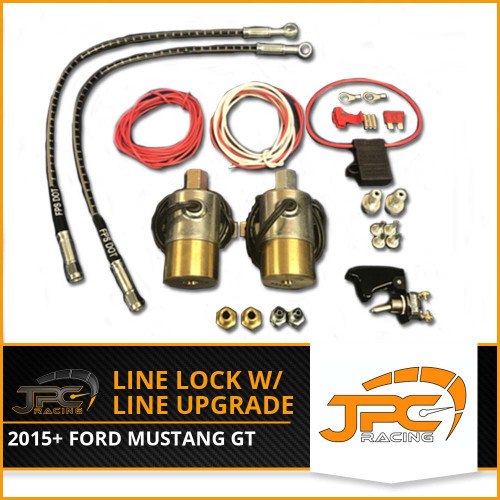 JPC- 2015-up Mustang S550/S650 Line Lock Kit w/ Stainless Steel Brake Line Upgrade