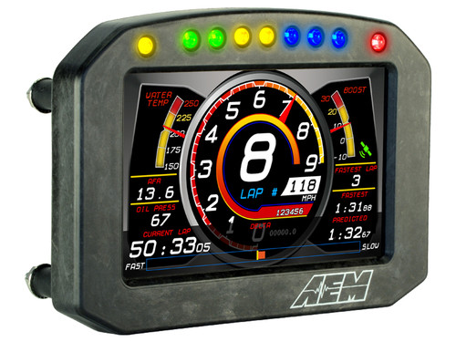 AEM- CD-5LG Carbon Logging & GPS-Enabled Flat Panel Digital Dash Display