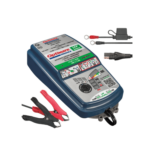 FuelTech OptiMate TM-271 V2 Lithium LFP / LiFePO4 Select Automatic Battery Charger & Maintainer [12.8-13.2 V / 16 V]