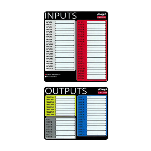 FuelTech Input/Output Label Kit