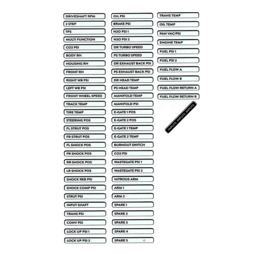 FuelTech Input/Output Label Kit