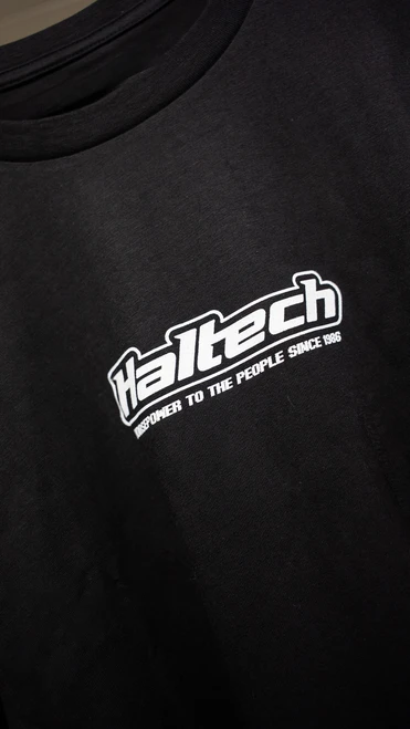 Haltech New Classic Tee - Black with White Logo