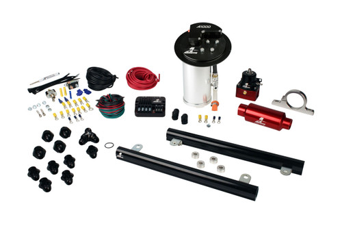 Aeromotive A1000 In-Tank Pump Gas Fuel System with 5.4L CJ Fuel Rails, 10-17 Mustang GT