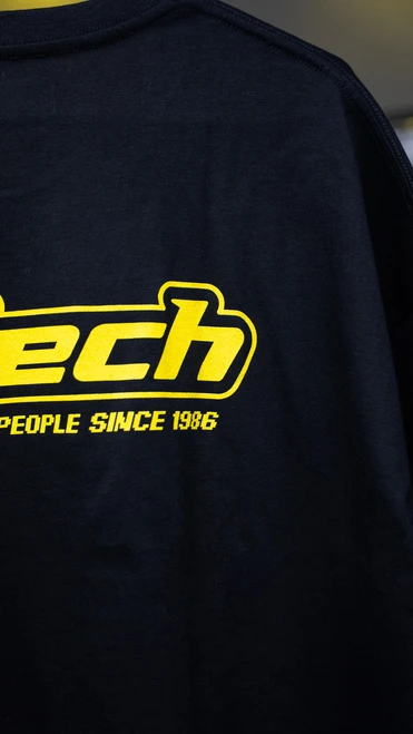 Haltech New Classic Tee - Black with Yellow Logo