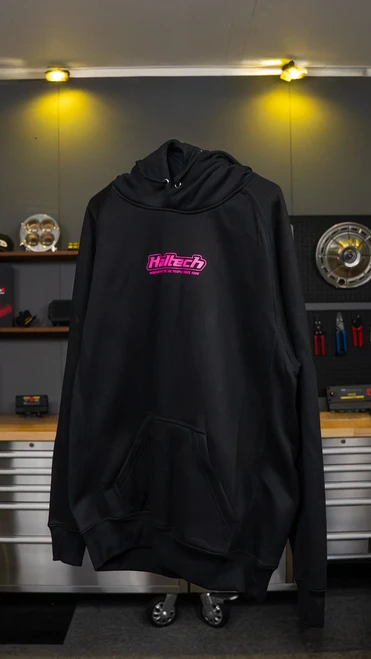 Haltech "Classic" Hoodie Black with Pink Logo