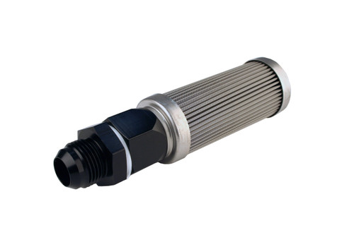 Aeromotive 100-micron Stainless Steel Bulkhead Fuel Filter, AN-12 Male Flare