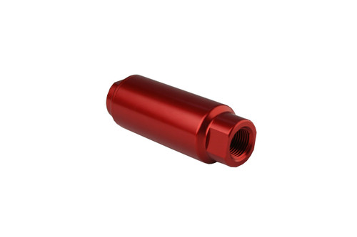 Aeromotive 100 Micron Red Fuel Filter with 3/8 NPT Ports & Stainless Mesh Element