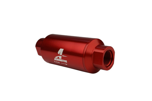 Aeromotive 10 Micron Red Fuel Filter/Bracket Combo Kit with ORB-10 Ports & Cellulose Element