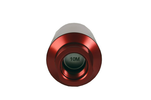 Aeromotive 10 Micron Red Fuel Filter with ORB-10 Ports & Microglass Element