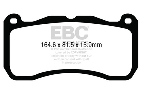 EBC 13-14 Ford Mustang 5.8 Supercharged (GT500) Shelby Redstuff Front Brake Pads