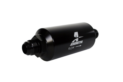 Aeromotive 10 Micron Black Fuel Filter with AN-10 Male Ports & Microglass Element