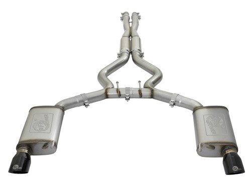 aFe MACH Force XP 3in 304 SS Loud Tone Cat-Back w/ Black Tips 15-17 Ford Mustang V6-3.7L/V8-5.0L