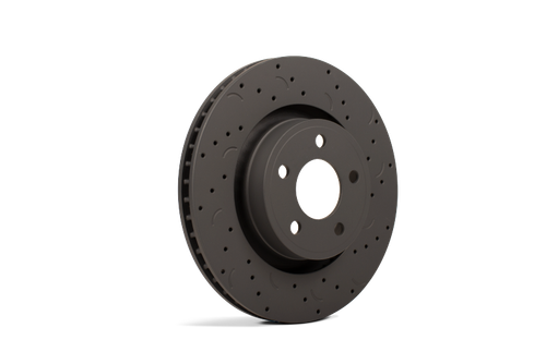 Hawk Talon 2011 Ford Mustang Base Drilled and Slotted Front Brake Rotor Set