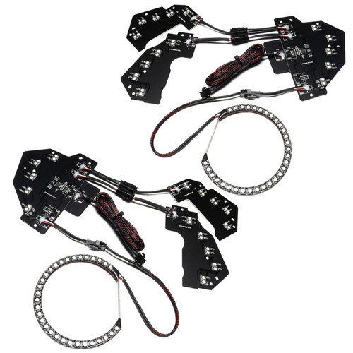 Oracle 18-21 Ford Mustang Dynamic DRL w/ Halo Kit & Sequential Turn Signal - ColorSHIFT
