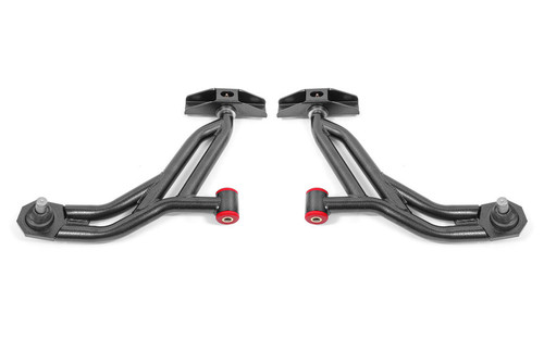 BMR 10-14 Ford Mustang Non-Adj. Lower A-Arms Delrin/Rod w/ 19mm Tall Ball Joint - Black Hammertone