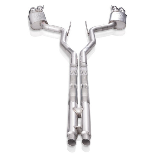 Stainless Works 2018+ Ford Mustang GT 3in Legend Series Catback H-Pipe w/Active Valves & Quad Tips