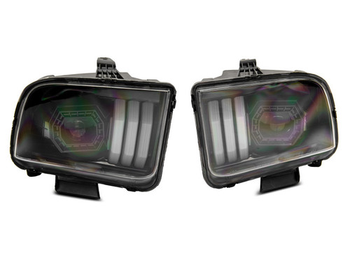 Raxiom 05-09 Ford Mustang w/ Halogen Projector Headlights- Black Housing (Clear Lens) (No GT500 )